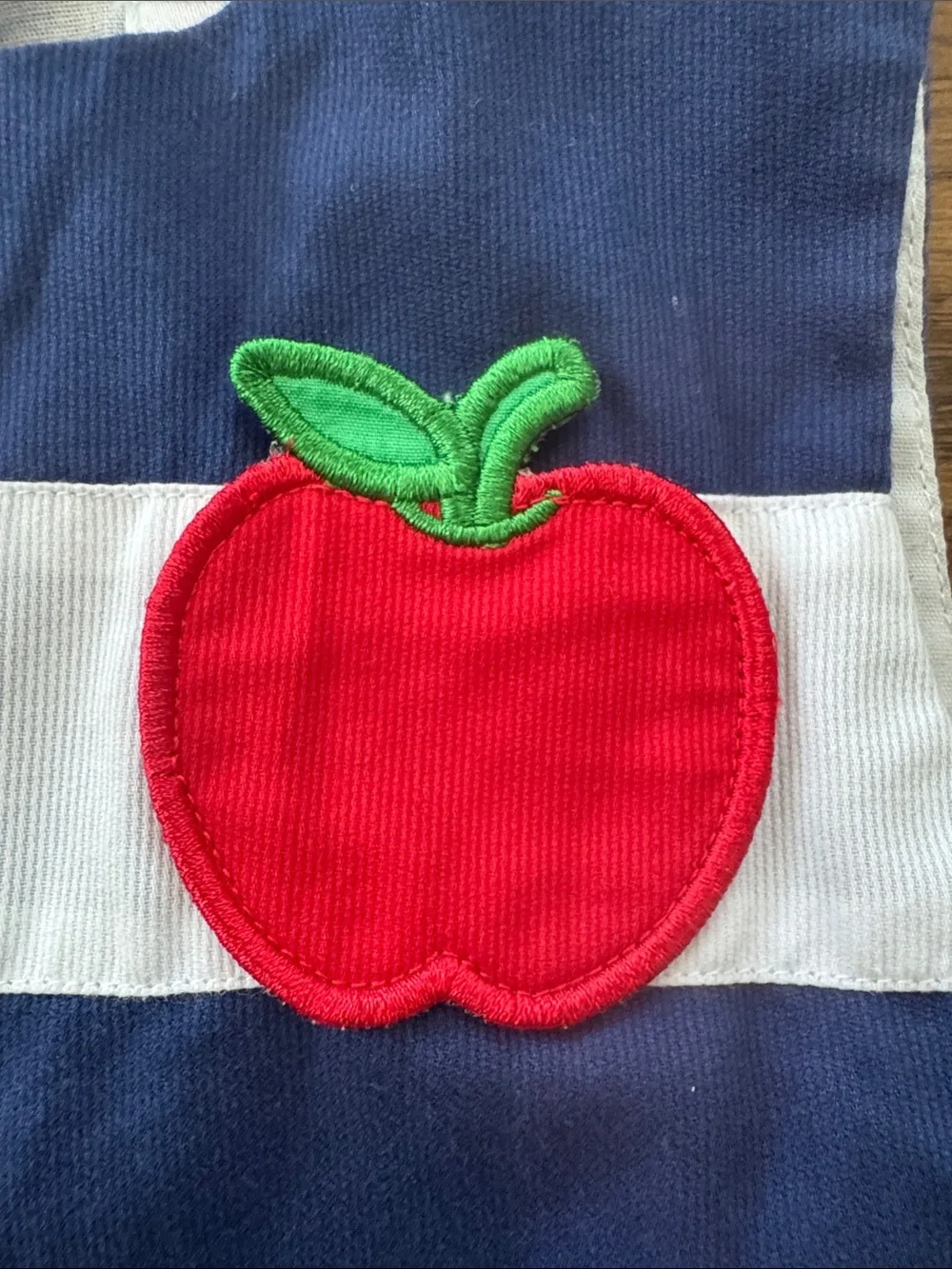 Eliza James Apple Appliqué A-line Corduroy Jumper